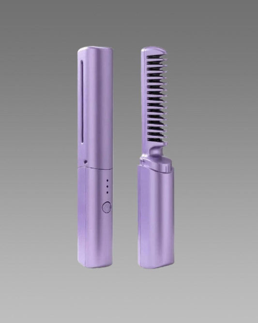 Meneflix Portable Mini Hair Straightener Cordless Rechargeable Mini Adjustable Hair Straightener Hot Comb doorbey india