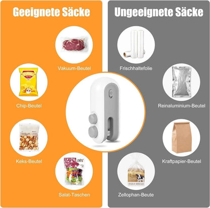 Portable Mini Sealing Machine 2 in 1 USB Rechargeable Magnetic Bag Sealer Heat Seal with Cutter isdi90-m1