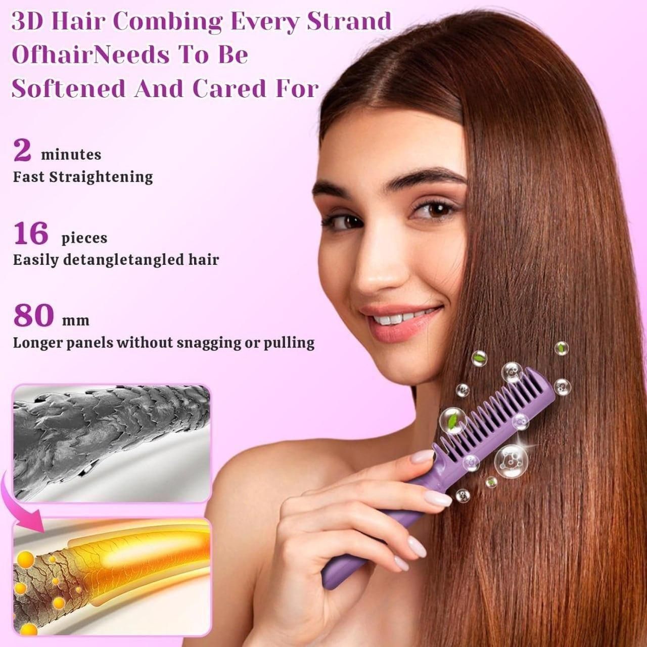 Meneflix Portable Mini Hair Straightener Cordless Rechargeable Mini Adjustable Hair Straightener Hot Comb doorbey india