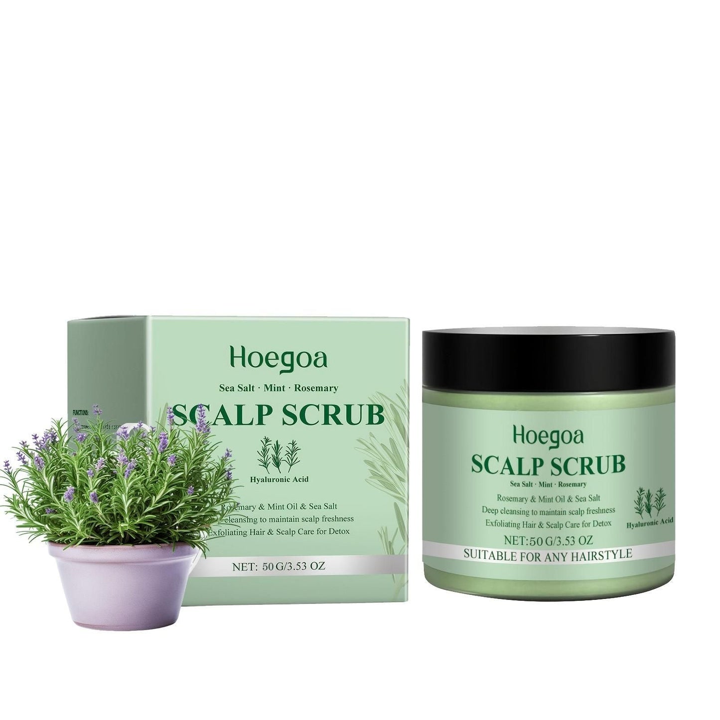 Rosemary Scalp Scrub Exfoliator 50gm (Pack of 2) isdi90-m1