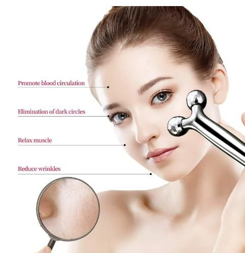 Mini Long 3D Shape 360 Rotate Face Massage Roller - doorbey india