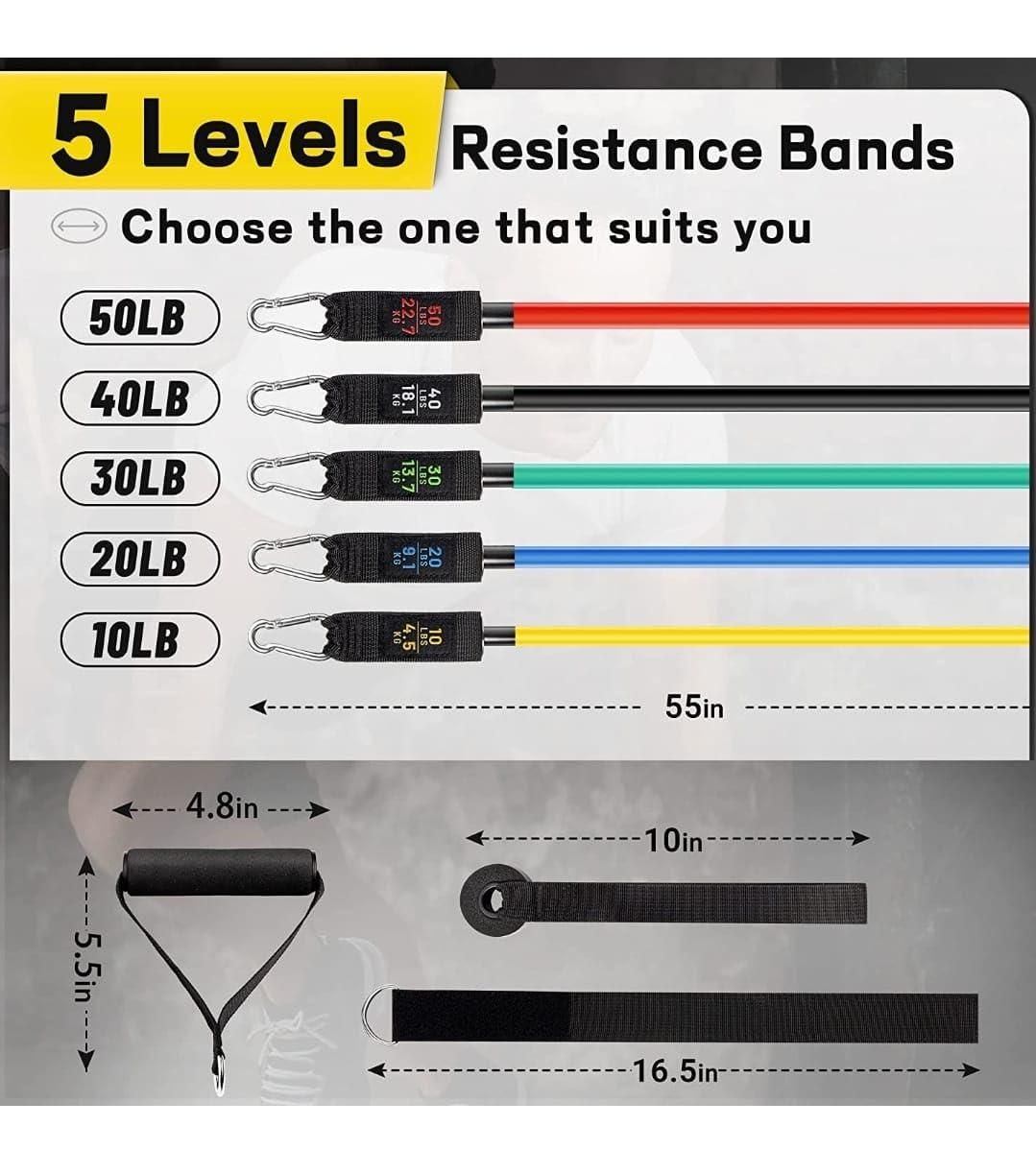 Resistance Band Set for Heavy Workout isdi90-m1
