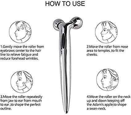 Mini Long 3D Shape 360 Rotate Face Massage Roller isdi90-m1