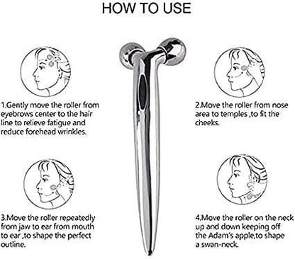 Mini Long 3D Shape 360 Rotate Face Massage Roller isdi90-m1