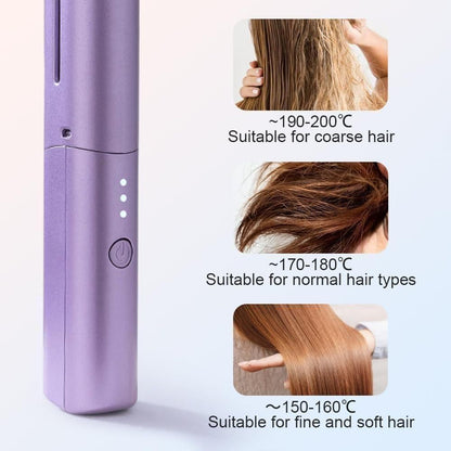 Meneflix Portable Mini Hair Straightener Cordless Rechargeable Mini Adjustable Hair Straightener Hot Comb doorbey india