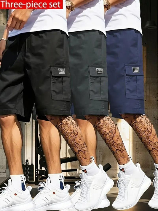 Men's Cotton Casual Cargo Shorts Pack of 3 doorbey india