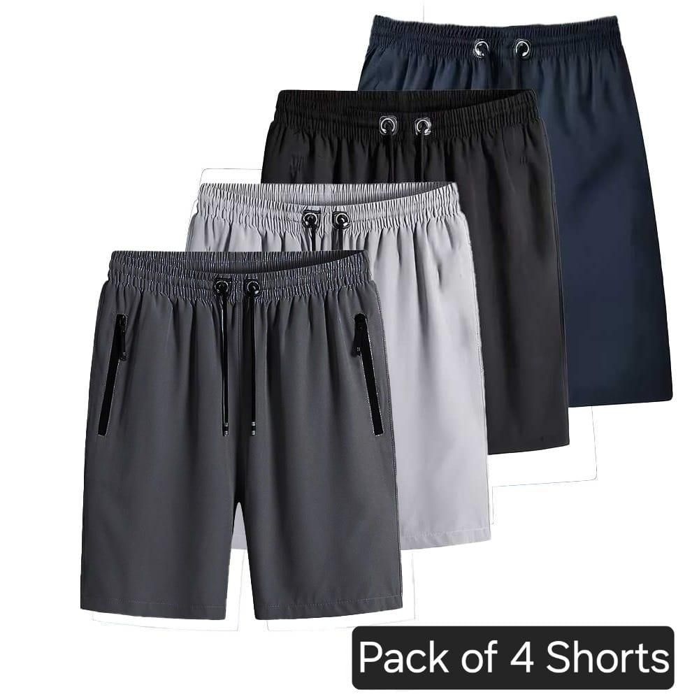 Combo of 4 Men's Stretchable Cotton Shorts isdi90-m1