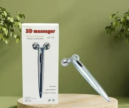 Mini Long 3D Shape 360 Rotate Face Massage Roller - doorbey india