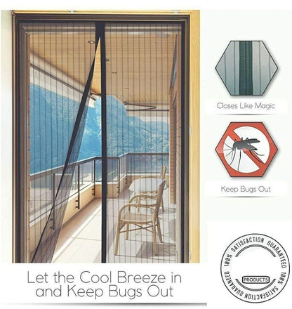 Mesh Screen Net Home Magnetic Foldable Anti Mosquito Door Curtains - doorbey india