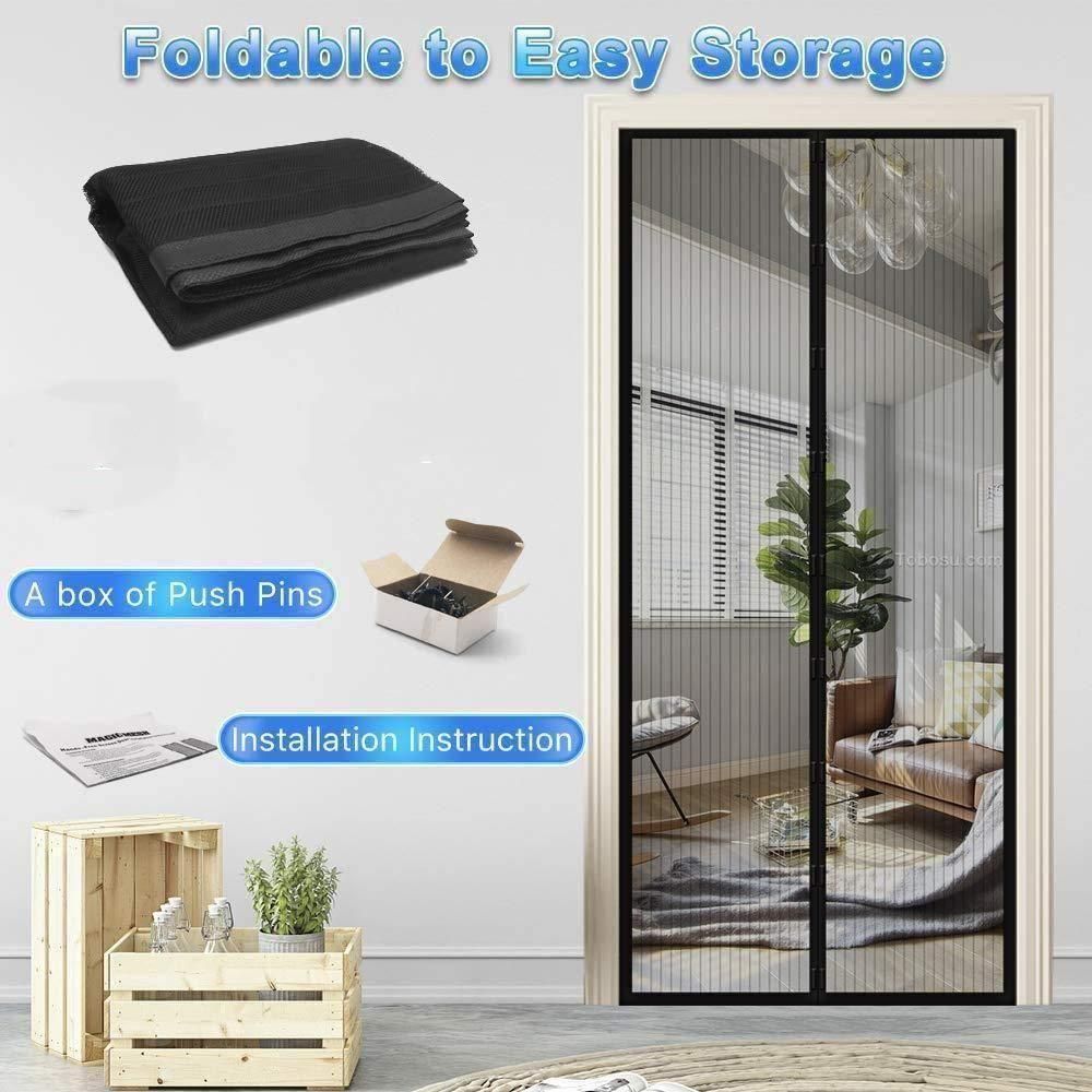 Mesh Screen Net Home Magnetic Foldable Anti Mosquito Door Curtains isdi90-m1