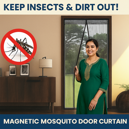 Mesh Screen Net Home Magnetic Foldable Anti Mosquito Door Curtains - doorbey india