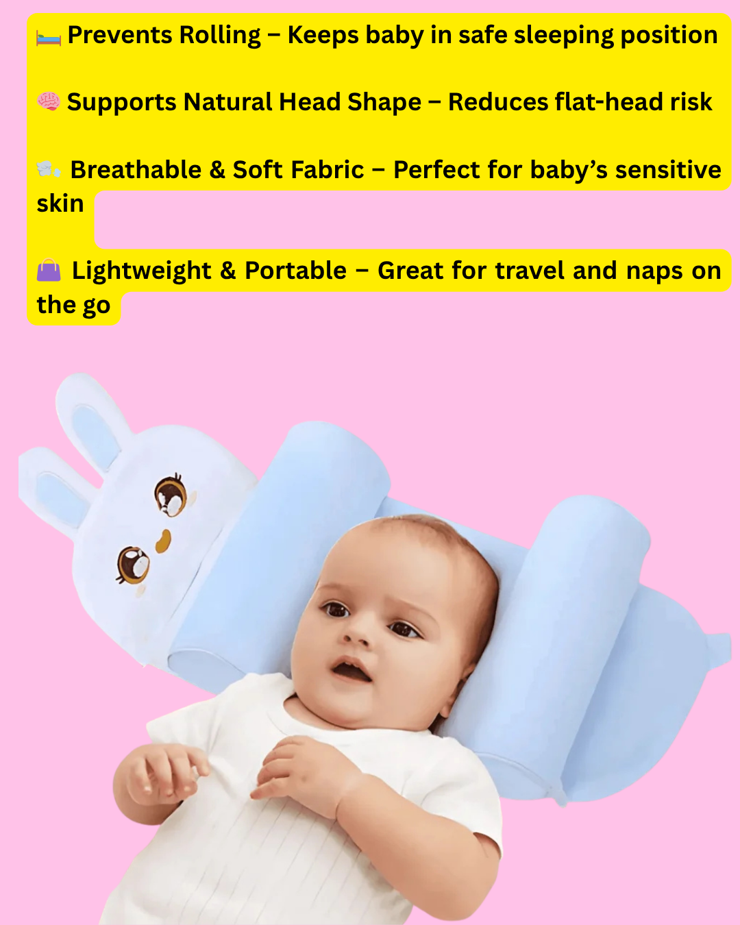 BabyBliss Pillow - Soft Support for Sweet Sleep doorbey india