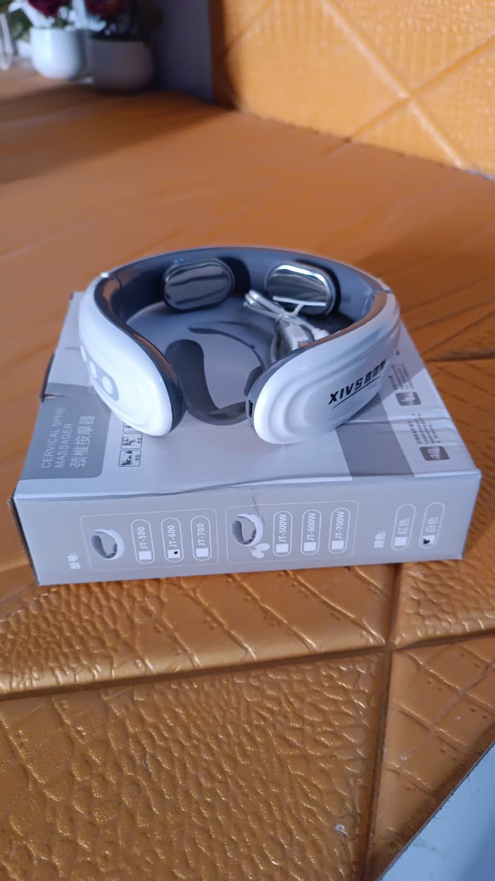 2 Heads Smart Electric Neck And Back Pulse Massager (1 Pc  Mix Design) - doorbey india