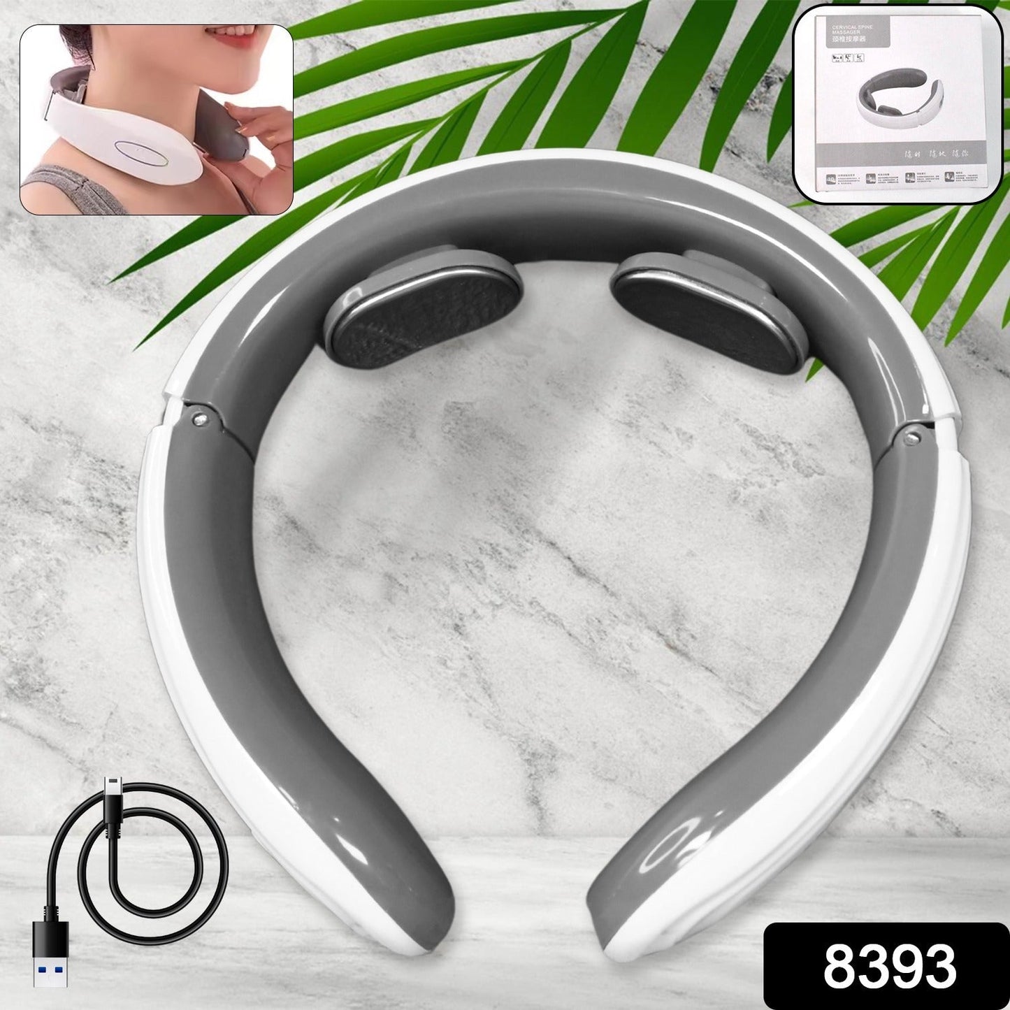 2 Heads Smart Electric Neck And Back Pulse Massager (1 Pc  Mix Design) doorbey india